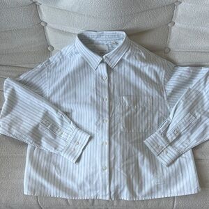 JW ANDERSON white & green striped Button Down Shirt